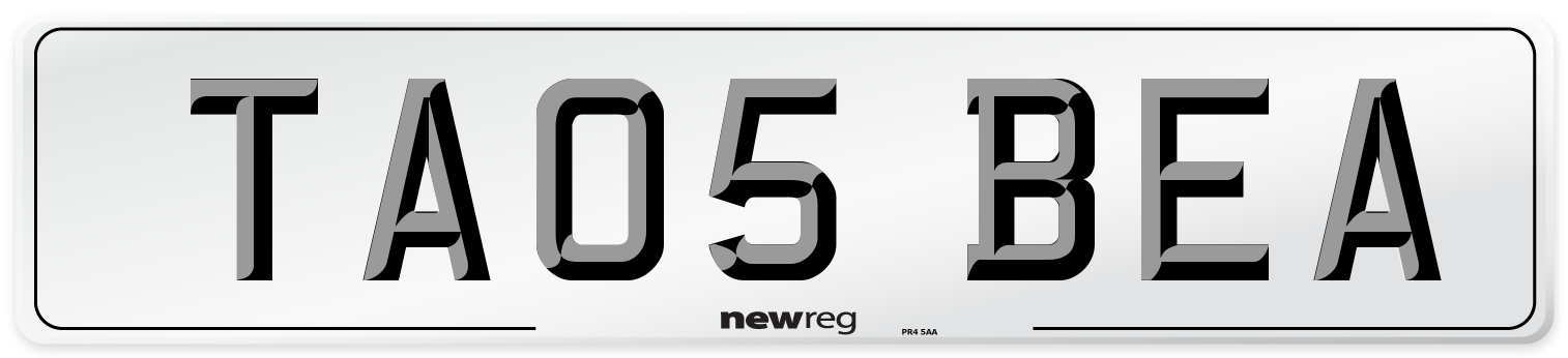 TA05 BEA Number Plate from New Reg